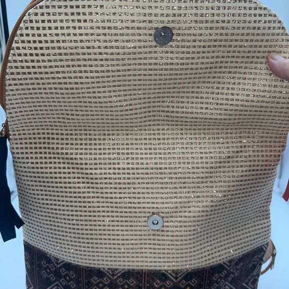 Boho Tassel And Gold Thread weaved Sling/Backpack main image 14